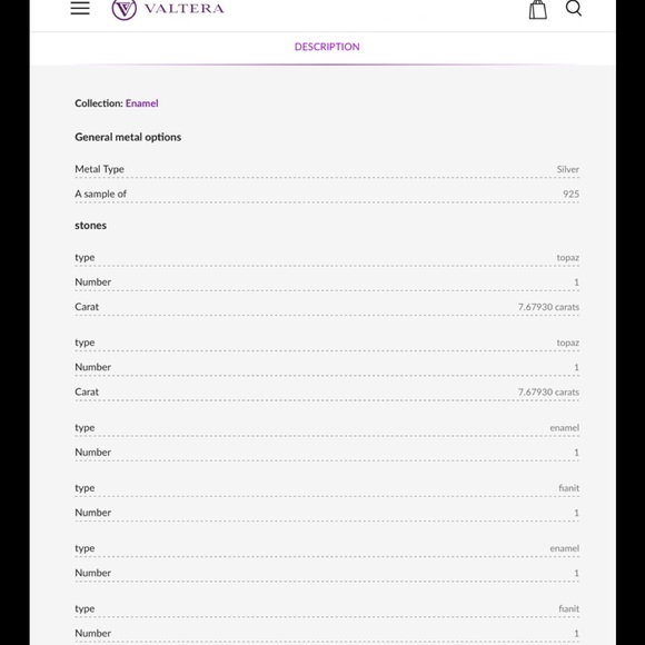🔹Sterling Silver Pendant with Topaz 🌸 - Picture 7 of 7